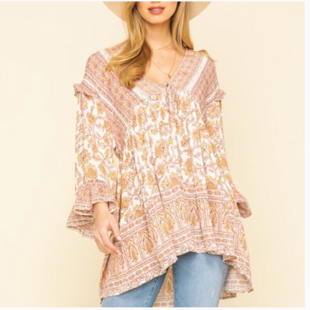 ⬇️NWT Free People Moonlight Dance Printed Tunic - Picture 8 of 16